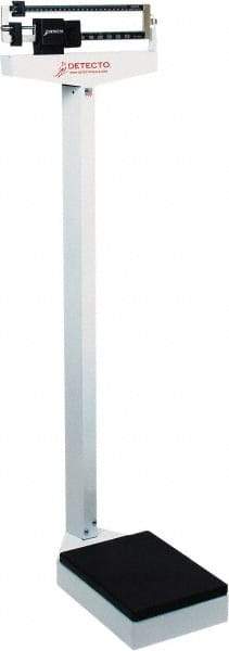 Detecto - Beam Display, 400 Lb. Capacity, Eye-Level Mechanical Beam Scale without Height Rod - 4 Ounce Graduation, 59" High, 10-1/2" Platform Length x 14-1/2" Width - Eagle Tool & Supply