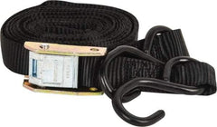 Erickson Manufacturing - 15' Long x 1" Wide, 750 Lb Basket Capacity, 750 Lb Vertical Capacity, Nylon Web Sling - Black - Eagle Tool & Supply