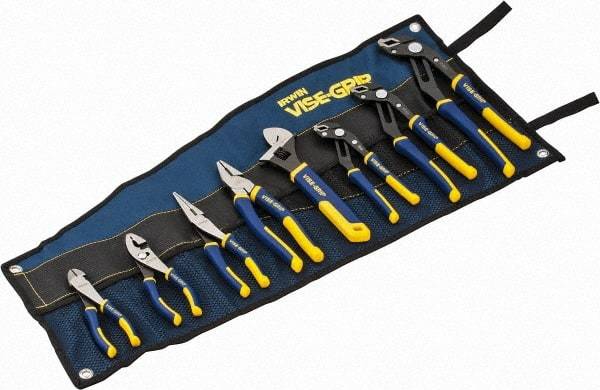 Irwin - 8 Piece Plier Set - Comes in Tool Roll - Eagle Tool & Supply