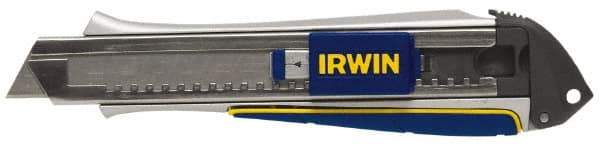 Irwin - Snap Utility Knife - 9mm Blade, Blue & Yellow Handle, 3 Blades Included - Eagle Tool & Supply