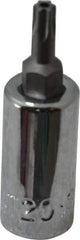 SK - 1/4" Drive, T20 Torx Bit Socket - 1-3/4" OAL, Tamper Resistant - Eagle Tool & Supply