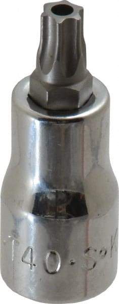 SK - 3/8" Drive, T40 Torx Bit Socket - 2" OAL, Tamper Resistant - Eagle Tool & Supply