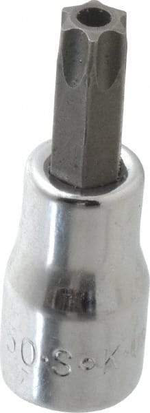 SK - 3/8" Drive, T50 Torx Bit Socket - 2" OAL, Tamper Resistant - Eagle Tool & Supply