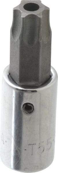 SK - 3/8" Drive, T55 Torx Bit Socket - 2" OAL, Tamper Resistant - Eagle Tool & Supply