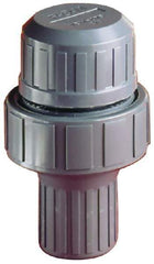 Plast-O-Matic - 1" Pipe, 100 Max psi, PVC, Normally Closed Design Vacuum Breaker Valve - EPDM Seal, NPT End Connections - Eagle Tool & Supply