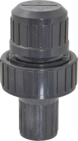 Plast-O-Matic - 1/2" Pipe, 100 Max psi, PVC, Normally Closed Design Vacuum Breaker Valve - Viton Seal, NPT End Connections - Eagle Tool & Supply