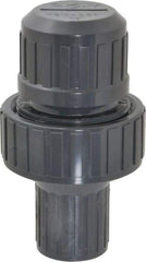 Plast-O-Matic - 1/2" Pipe, 100 Max psi, PVC, Normally Closed Design Vacuum Breaker Valve - Viton Seal, NPT End Connections - Eagle Tool & Supply