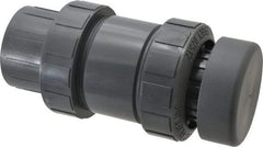 Plast-O-Matic - 2" Pipe, 100 Max psi, PVC, Normally Closed Design Vacuum Breaker Valve - Viton Seal, PTFE Encapsulated Stainless Steel Spring, NPT End Connections - Eagle Tool & Supply