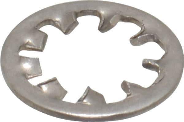 Made in USA - 1/4" Screw, 0.267" ID, Stainless Steel Internal Tooth Lock Washer - 0.478" OD, Uncoated, Grade 316 - Eagle Tool & Supply