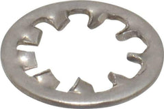 Made in USA - 1/4" Screw, 0.267" ID, Stainless Steel Internal Tooth Lock Washer - 0.478" OD, Uncoated, Grade 316 - Eagle Tool & Supply
