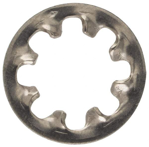 Made in USA - 5/16" Screw, 0.332" ID, Stainless Steel Internal Tooth Lock Washer - 0.607" OD, Uncoated, Grade 316 - Eagle Tool & Supply