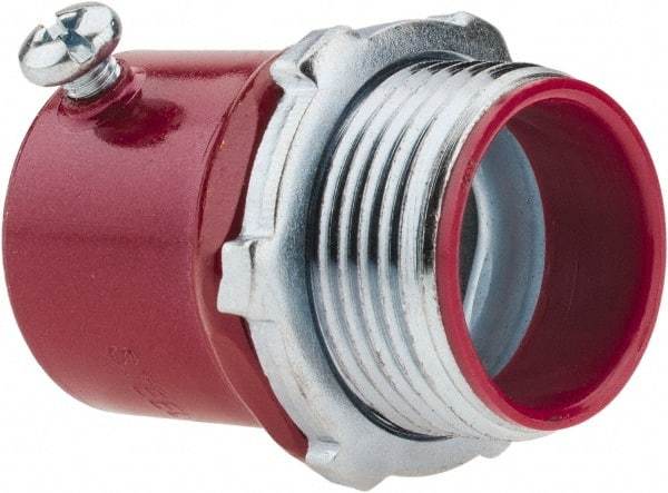 Thomas & Betts - 1" Trade, Steel Set Screw Straight EMT Conduit Connector - Insulated - Eagle Tool & Supply