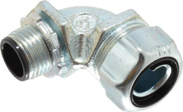 Thomas & Betts - 1/2" Trade, Steel Threaded Angled Liquidtight Conduit Connector - Insulated - Eagle Tool & Supply