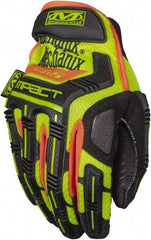 Mechanix Wear - Size S (8), ANSI Cut Lvl 4, Puncture Lvl 5, Abrasion Lvl 3, Synthetic Leather Cut Resistant Gloves - 10" Long, ArmorTex Cut Lining, Hook & Loop Cuff, Hi-Vis Yellow, Paired - Eagle Tool & Supply