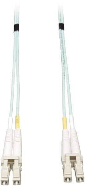 Tripp-Lite - 10' Long, LC/LC Head, Multimode Fiber Optic Cable - Aqua, Use with LAN - Eagle Tool & Supply