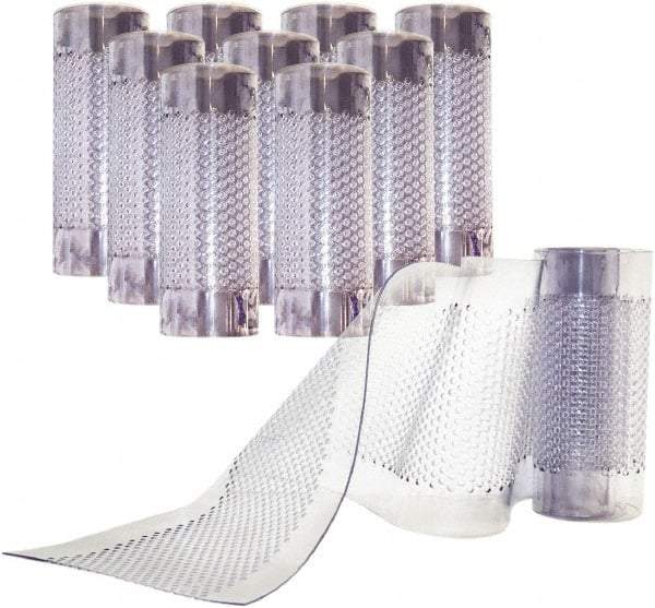 Aleco - Clear Replacement Vinyl Strip Standard Dock Curtain Strips - 8" Wide x 7' Long x 0.08" Thick, PVC - Eagle Tool & Supply