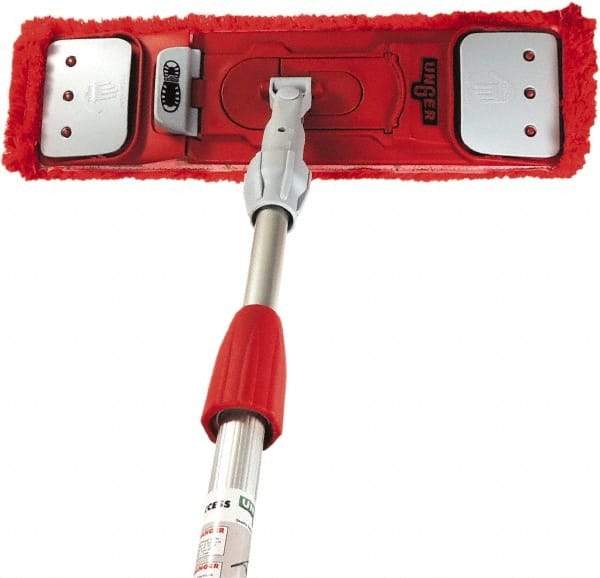 Unger - Red Mopping Kit - 16 Inch Long x 5 Inch Wide Microfiber Head, 48 to 96 Inch Long Handle - Eagle Tool & Supply