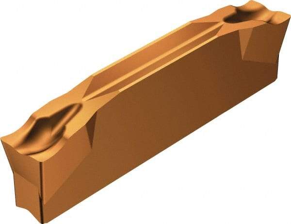 Sandvik Coromant - R123x2J CM 1125 Grade, 0.1969" Cutting Width, Carbide Cutoff Insert - 5° Right Hand Lead Angle, 0.0079" Cnr Rad, TiAlN Coated - Eagle Tool & Supply