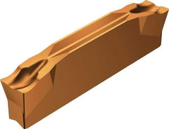 Sandvik Coromant - R123x2J CM 1125 Grade, 0.1969" Cutting Width, Carbide Cutoff Insert - 5° Right Hand Lead Angle, 0.0079" Cnr Rad, TiAlN Coated - Eagle Tool & Supply