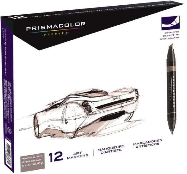 Prismacolor - Assorted Colors, Art Marker - Chisel Tip, Alcohol Based Ink - Eagle Tool & Supply