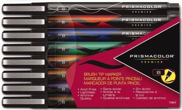 Prismacolor - Assorted Colors, Art Marker - Brush Tip, Alcohol Based Ink - Eagle Tool & Supply