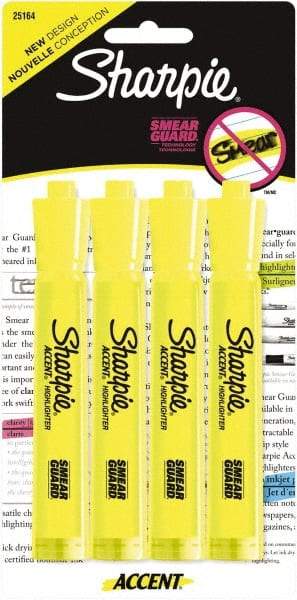 Sharpie - Fluorescent Yellow Highlighter - Chisel Tip, AP Nontoxic Ink - Eagle Tool & Supply