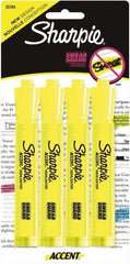 Sharpie - Fluorescent Yellow Highlighter - Chisel Tip, AP Nontoxic Ink - Eagle Tool & Supply