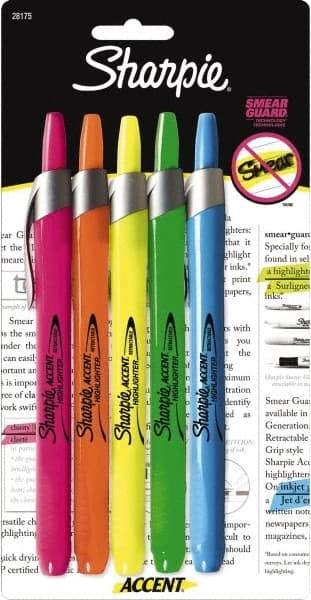 Sharpie - Assorted Colors, Highlighter - Chisel Tip, AP Nontoxic Ink - Eagle Tool & Supply