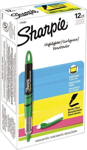 Sharpie - Green Highlighter - Chisel Tip, AP Nontoxic Ink - Eagle Tool & Supply