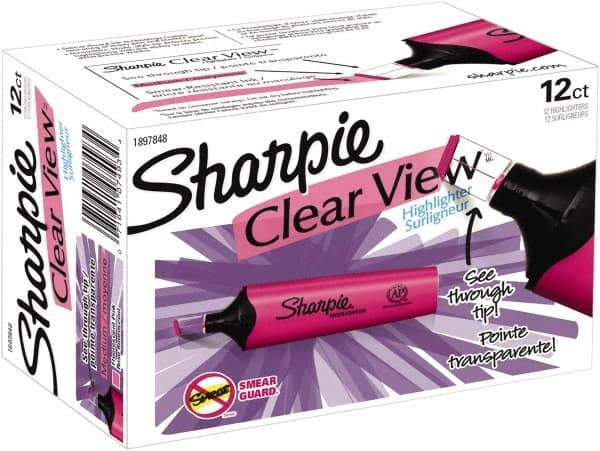 Sharpie - Fluorescent Pink Highlighter - Chisel Tip, AP Nontoxic Ink - Eagle Tool & Supply