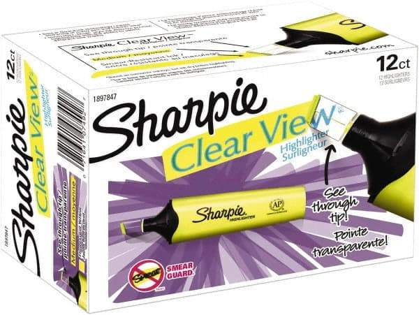 Sharpie - Fluorescent Yellow Highlighter - Chisel Tip, AP Nontoxic Ink - Eagle Tool & Supply