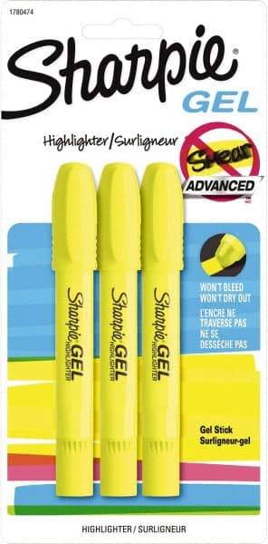 Sharpie - Fluorescent Yellow Highlighter - Chisel Tip, AP Nontoxic Ink - Eagle Tool & Supply