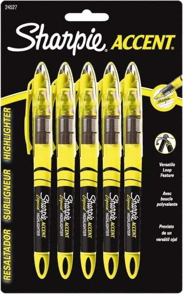 Sharpie - Fluorescent Yellow Highlighter - Chisel Tip, AP Nontoxic Ink - Eagle Tool & Supply