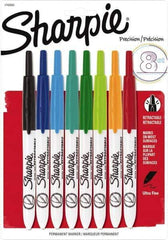 Sharpie - Assorted Colors, Permanent Marker - Retractable Ultra Fine Tip, AP Nontoxic Ink - Eagle Tool & Supply