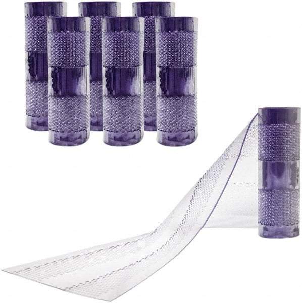 Aleco - Clear Replacement Vinyl Strip Standard Dock Curtain Strips - 12" Wide x 9' Long x 1/8" Thick, PVC - Eagle Tool & Supply