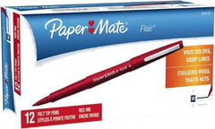 Paper Mate - Medium Porous Point Pen - Red - Eagle Tool & Supply