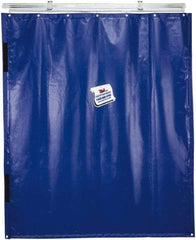 TMI, LLC - 24' Door Width x 10' Door Height PVC Solid Industrial Curtain Kit - Blue - Eagle Tool & Supply