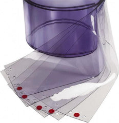 TMI, LLC - Clear Smooth Replacement Strips, Low Temperature Dock Curtain Strips - 16" Wide x 12' Long x 0.16" Thick, PVC - Eagle Tool & Supply