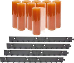 Aleco - 7' Door Width x 10' Door Height PVC Smooth Strip Door Kit - Light Beige Tint - Eagle Tool & Supply