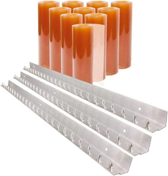 Aleco - 7' Door Width x 10' Door Height PVC Smooth Strip Door Kit - Light Beige Tint - Eagle Tool & Supply