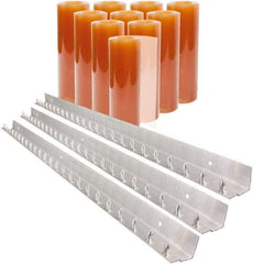 Aleco - 7' Door Width x 10' Door Height PVC Smooth Strip Door Kit - Light Beige Tint - Eagle Tool & Supply