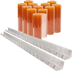 Aleco - 8' Door Width x 10' Door Height PVC Smooth Strip Door Kit - Light Beige Tint - Eagle Tool & Supply