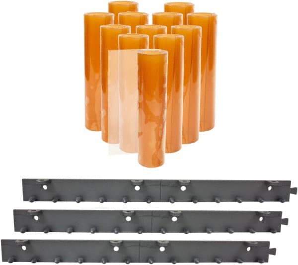 Aleco - 6' Door Width x 8' Door Height PVC Smooth Strip Door Kit - Light Beige Tint - Eagle Tool & Supply