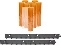 Aleco - 4' Door Width x 7' Door Height PVC Smooth Strip Door Kit - Light Beige Tint - Eagle Tool & Supply
