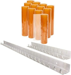 Aleco - 6' Door Width x 8' Door Height PVC Smooth Strip Door Kit - Light Beige Tint - Eagle Tool & Supply