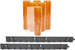 Aleco - 3' Door Width x 7' Door Height PVC Smooth Strip Door Kit - Light Beige Tint - Eagle Tool & Supply