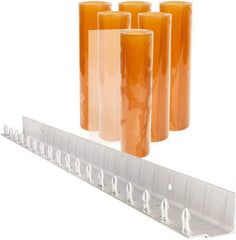 Aleco - 3' Door Width x 7' Door Height PVC Smooth Strip Door Kit - Light Beige Tint - Eagle Tool & Supply