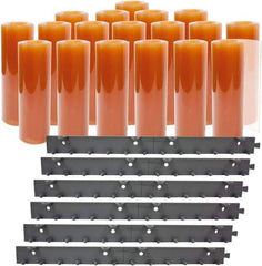 Aleco - 12' Door Width x 12' Door Height PVC Smooth Strip Door Kit - Light Beige Tint - Eagle Tool & Supply