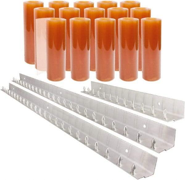Aleco - 10' Door Width x 12' Door Height PVC Smooth Strip Door Kit - Light Beige Tint - Eagle Tool & Supply