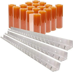 Aleco - 12' Door Width x 12' Door Height PVC Smooth Strip Door Kit - Light Beige Tint - Eagle Tool & Supply